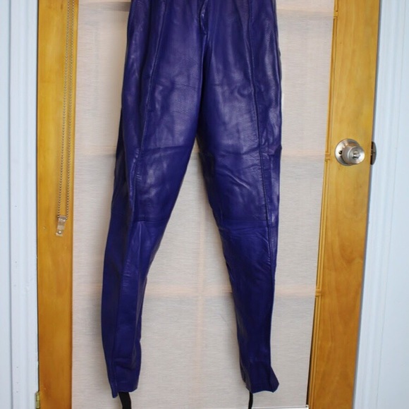 Tannery West Pants & Jumpsuits Blue Skinny Leather Pants Poshmark